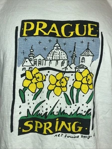 Camiseta Praga Primavera Estampado Gráfico Viaje Recuerdo 100% Algodón XL Ciudad de las Agujas - Imagen 1 de 4