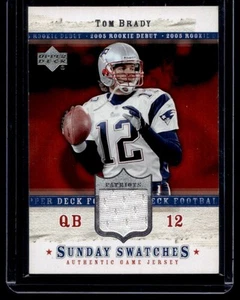 2005 Upper Deck Rookie Debut Sunday Swatches Tom Brady #SU-TB - Picture 1 of 2