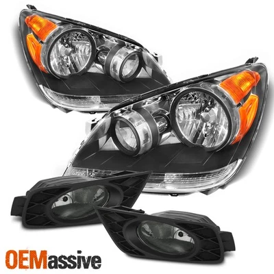 [Black] Fits 2008-2010 HONDA ODYSSEY LH+RH HEADLIGHTS Headlamps+Smoked Fog Lamp - Image 1 of 4