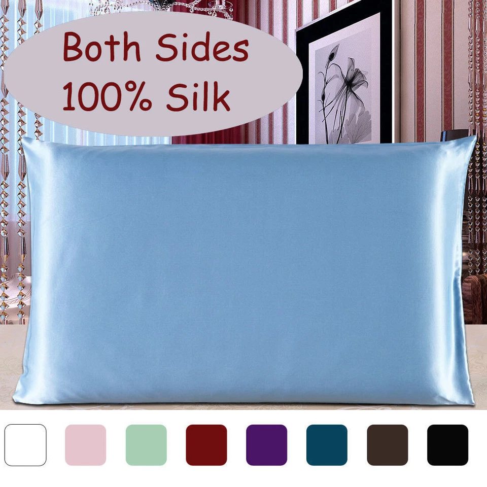 100% Pure Silk Pillowcase 19 Momme Pillow Cover Twin/Queen/King/ Standard - Image 1 of 4