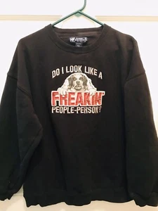 Big Dogs Sweatshirt Sz XL Do I Look Like A Freakin People Person Vintage - Picture 1 of 5