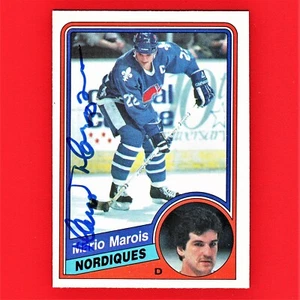 Tarjeta O-Pee-Chee-Chee 1984 autografiada de Mario Marois 282 A9 - Imagen 1 de 2