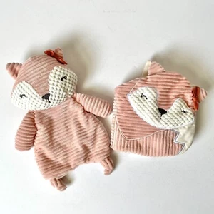 Modern Moments Gerber Baby Pink Corduroy Fox Interactive Book & Lovey 2 pc Set - Picture 1 of 12