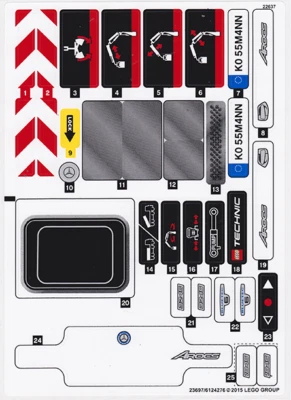 LEGO STICKER SHEET ONLY 42043 MERCEDES-BENZ ARCOS 4235 from set New - Image 1 of 2