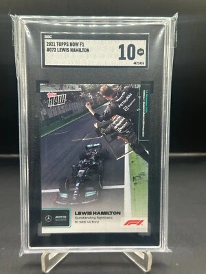 2021 Topps Now F1 Lewis Hamilton Brazil Fightback #072 SGC 10 - Image 1 of 2