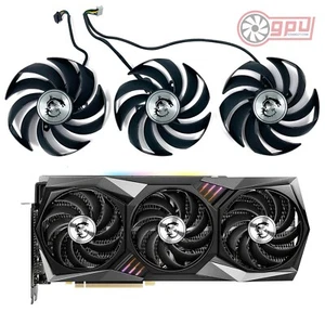 MSI 3060 3070 3080 3090 Ti RTX GAMING X TRIO - Replacement GPU Cooler Fan Set - Picture 1 of 5