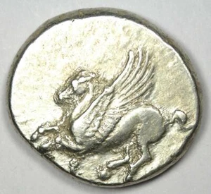 Greek Corinth AR Stater Silver Pegasus & Athena Coin 375-300 BC - XF (EF) - Picture 1 of 5