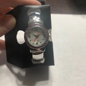Breast cancer ribbon cuff watch - Picture 1 of 2