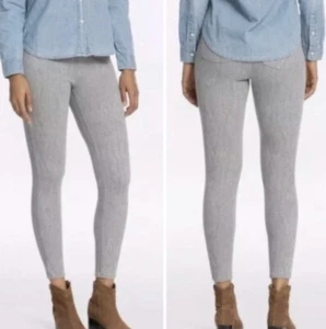 SPANX Jean-ish Ankle Leggings Gray Python Size M - Picture 1 of 5