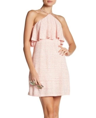 Vestido para mujer Splendid 155784 halter a rayas mezcla de lino sin mangas talla Grande Foto 1 de 3