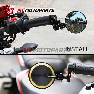 Espejos retrovisores de extremo de barra de motocicleta LP20 CNC dorados para Aprilia Shiver 900 2017-2021 Foto 1 de 4