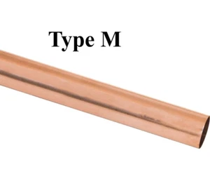 Tubo de cobre de diapositivas de 2" tipo M - $2.18 - VENDIDO POR PULGADA (Longitud cortada a pedido) - Imagen 1 de 2