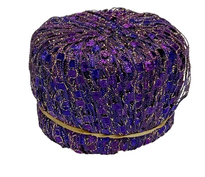 Fio Berlin’s Ladder Ribbon Glitter cor roxa 161 50 gramas - Imagem 1 de 3