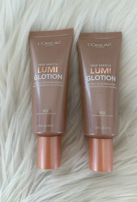 Lot of 2 LOREAL True Match Lumi Glotion 902 Light GLOW 1.35 oz each 90% Full - Image 1 of 3