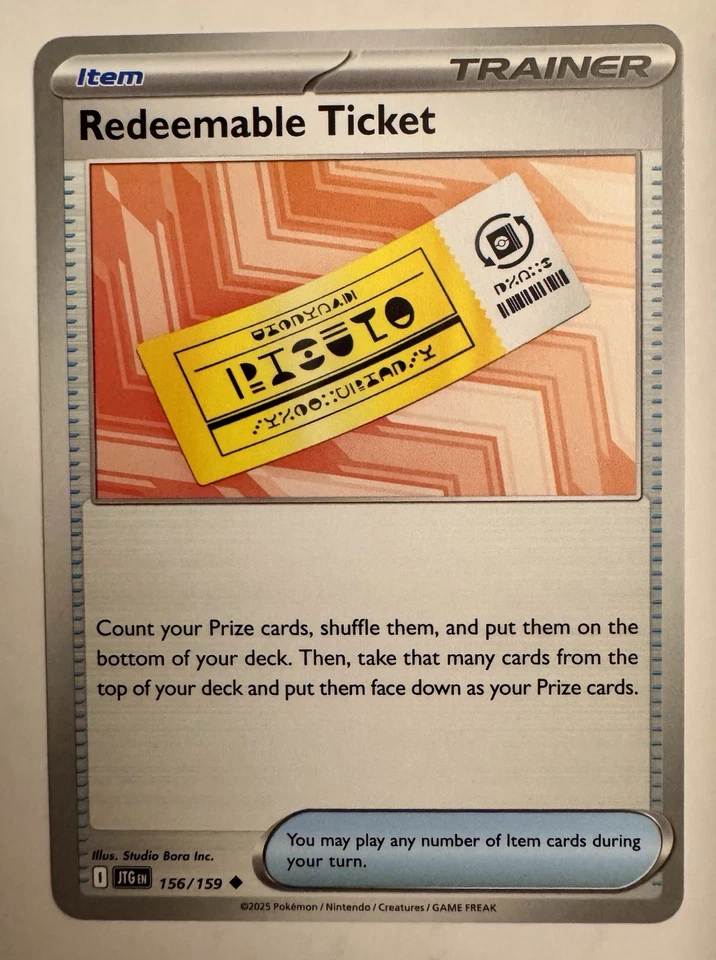 Redeemable Ticket 156/159 Sv09: Journey Together Pokémon Card - Image 1 of 1