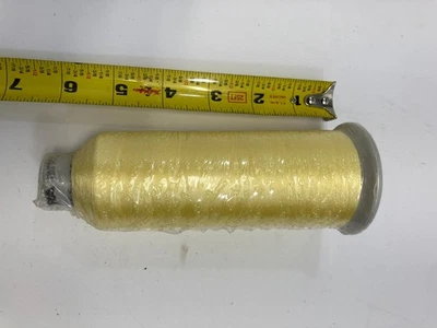 Madeira NEW Embroidery Thread Cone #40 ~ 135x2 ~ 1866 Yellow  ~ 5000m - Image 1 of 3