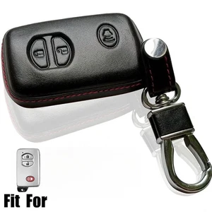 Genuine Leather Car Key Fob Case Cover For Toyota 4Runner Highlander Camry Prado - Picture 1 of 7