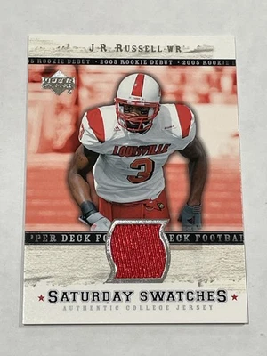 2005 Rookie Debut Football Saturday Swatches Relic - J.R. Russell - Louisville - Image 1 of 2