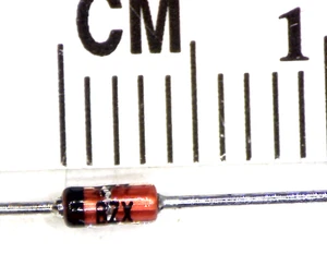 2 pcs BZX55B4V7 , 4.7V, 500 mW , 2% tolerance ZENER DIODE, DO-35 - Picture 1 of 1