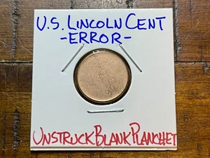 😱 ERROR! Unstruck Blank Planchet for Lincoln Copper Cent Penny-Combined Shpg! - Picture 1 of 5