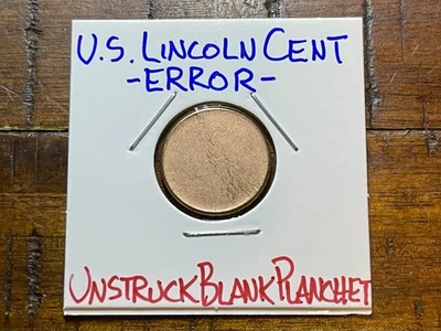 😱 ERROR! Unstruck Blank Planchet for Lincoln Copper Cent Penny-Combined Shpg! - Image 1 of 4
