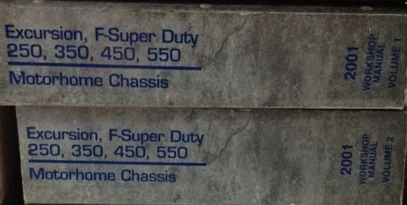 2001 FORD Excursion TRUCK F250 F350 450 SUPER DUTY Service Shop Manual SET 2 BKS - Image 1 of 1