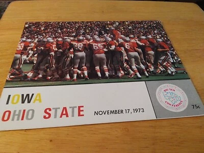 1973 Ohio State vs Iowa Original College Football Program  - Image 1 of 4