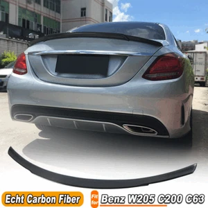Se adapta a Mercedes W205 C300 C43 AMG alerón trasero de carbono alerón labio - Imagen 1 de 14