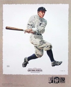 Ty Cobb Detroit Tigers Lithograph By Michael Mellett - Picture 1 of 1
