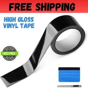 2" x 30 Ft High Gloss Vinyl Tape for Black Out Chrome Delete Window Trim - Picture 1 of 6