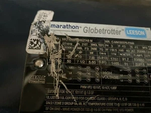 NUOVISSIMO MOTORE GLOBETROTTER 10HP MARATHON,1762RPM 215T TEFC,3PH GT1519 - Foto 1 di 8