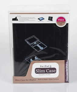 Smart Cover PU Leather Case Stand Magnetic With Back Case for iPad 2 Gen Black - Picture 1 of 1