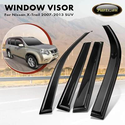 4x Weather Shield Weathershield Window Visor for Nissan X-Trail Xtrail T31 07-13 - image 1 of 4
