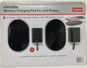 Ubio Labs 10W Qi Wireless pad, 9VDC Wall Adaptor 2 Pack - Picture 1 of 2