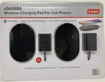 Ubio Labs 10W Qi Wireless pad , 9VDC Wall Adaptor 2 Pack - Image 1 of 2