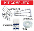 Kit Antenna TV UHF Digitale Terrestre Esterna DVB-T2 Amplificatore Da Interno @