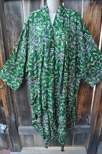 MISSION CANYON ART TO WEAR 50 LONG KIMONO DUSTER IN GORGEOUS NEW HAVANA, OS+! - Picture 1 of 4
