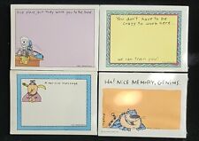 Lot of 4 Vintage NOS Post-It NotePads Misc Themes Oatmeal Studios Hallmark Funny