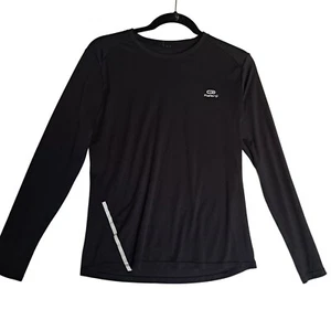 Camisa de Correr Kalenji Manga Larga Para Mujer S Negra Top Atlético Reflectante UV Prot - Imagen 1 de 7