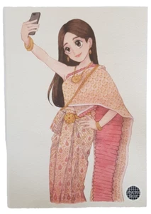 Thai dress : Notepad book/Memo/Lined notebook (B5/70 gsm/40 sheets/1 pc.) #3 - Picture 1 of 6