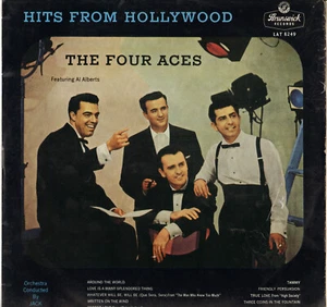THE FOUR ACES "HITS FROM HOLLYWOOD" POP DOO WOP LP 1958 BRUNSWICK LAT 8249 - Picture 1 of 3