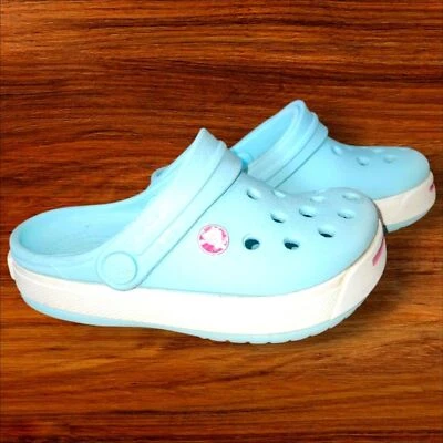 Zuecos clásicos Crocband II azul hielo/rosa caramelo para niños. Talla 6/7 Foto 1 de 4