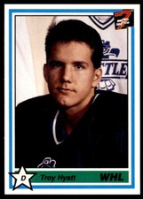 1990-91 7TH INNING SKETCH WHL TROY HYATT SEATTLE THUNDERBIRDS #17