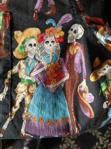 Camicia da uomo vintage High Seas Trading Co Day of the Dead scheletro festa danza XL - Foto 1 di 8