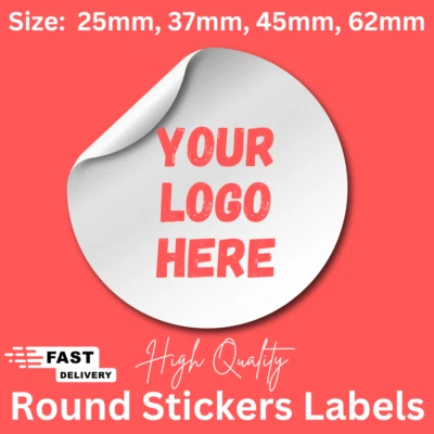 HANDMADE Stickers Logo Round Labels Printed Stickers Circle Stickers Logo Labels Round
