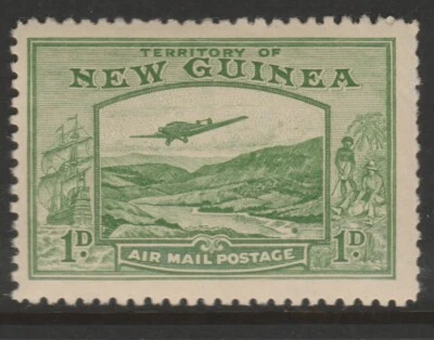 Nueva Guinea COMO NUEVO sg213 1939 Air 1d verde Foto 1 de 2