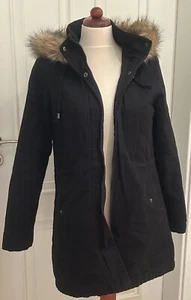 Ausgefallener,wattierter Wintermantel m.Kapuze,Gr.36/38 schwarz TOP w.H&M - Bild 1 von 7