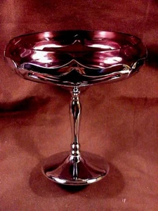 -   FARBER BROS KROME KRAFT COMPOTE WITH  CAMBRIDGE AMETHYST  INSERT, MINT - Picture 1 of 5