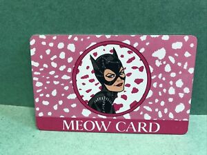 Vintage Catwoman ID Meow Card Plastic 1992 Batman Returns DC Comics OSP Pub