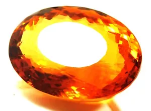 Certified Natural Oval Cut Orange Topaz 131.25 Cts Loose Gemstone R3149 - Picture 1 of 4